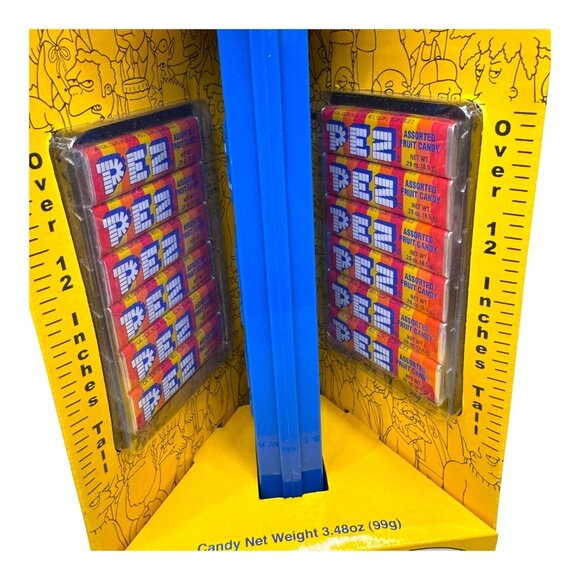 Giant Homer Simpson PEZ Candy Roll Dispenser 12 Candy Roll Vintage New Old Stock - Picture 6 of 7